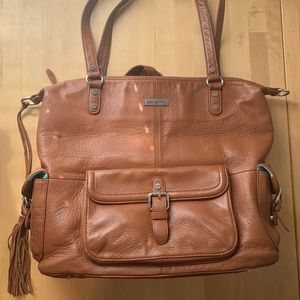 Lily Jade leather diaper bag